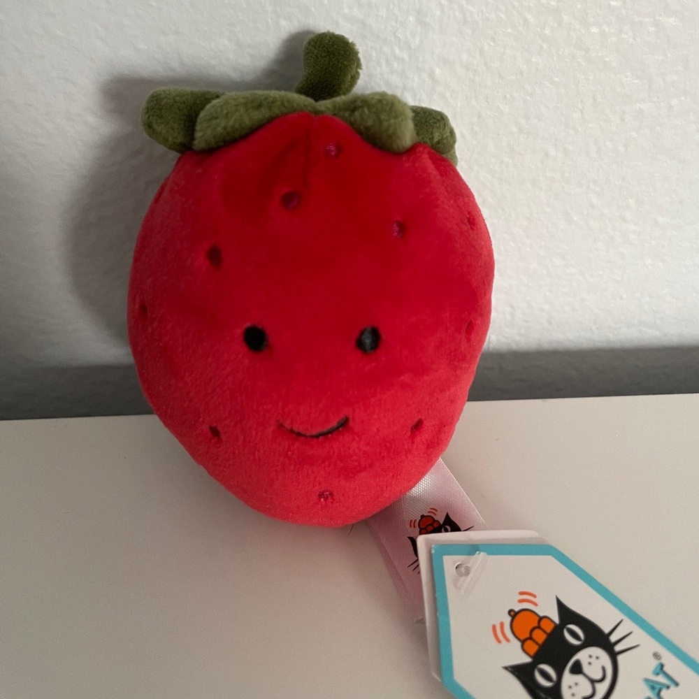 Authentic Jellycat (FABF6S) Fabulous Fruit Strawberry NWT RETIRED RARE